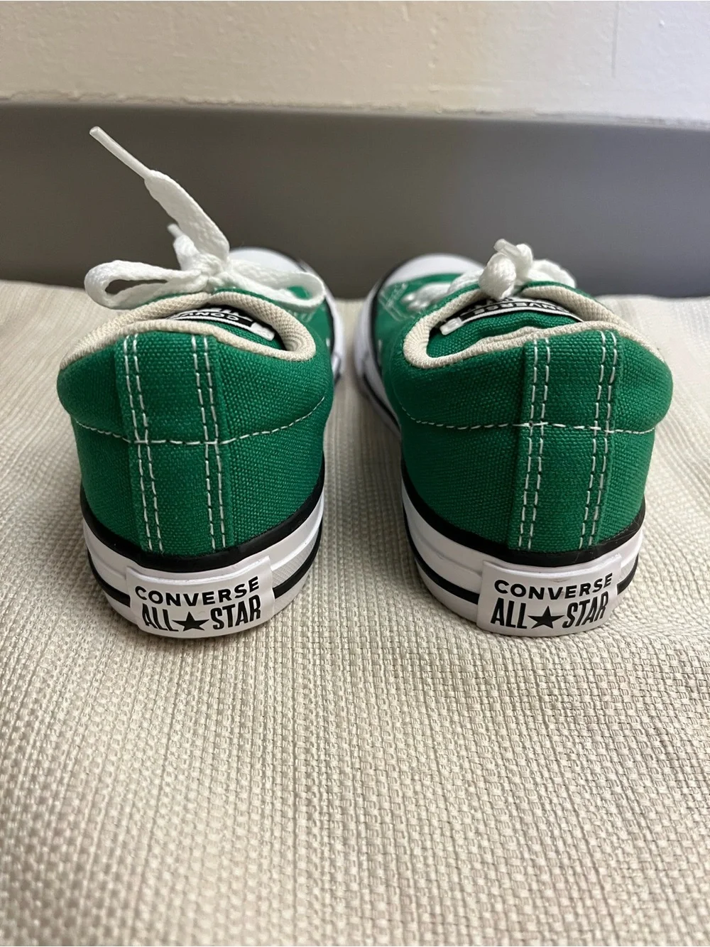 Converse Kids Low Top Canvas Sneakers - Green with White Accents Size Youth 12